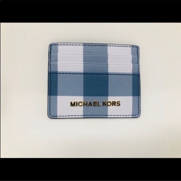 Michael kors jet set travel card case check print - Picture 2 of 7